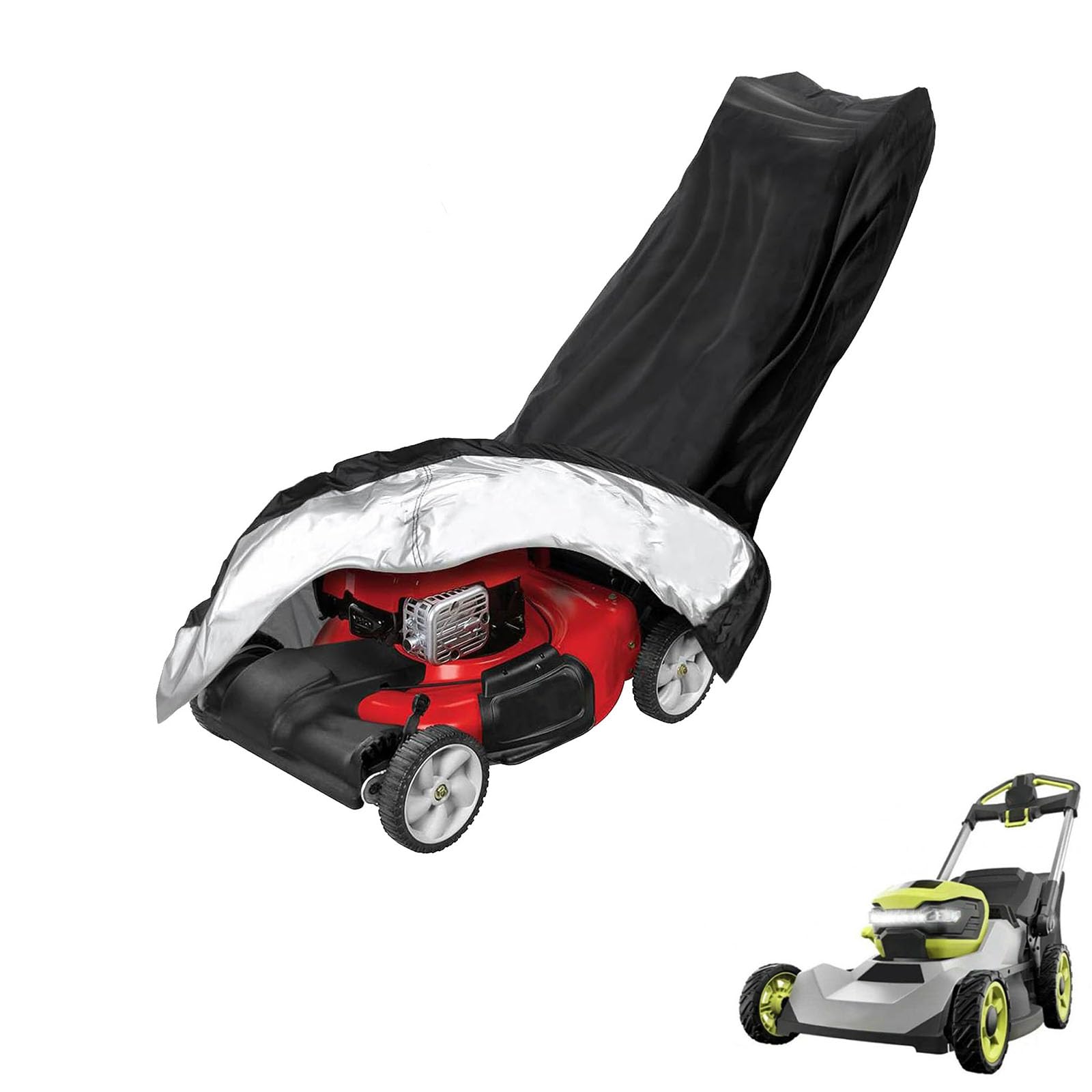 lawnmower cover Compatible with Ryobi RY401150 ,waterproof and sun,suitable for indoor and outdoor use all year round, comes with a storage bag — image 1