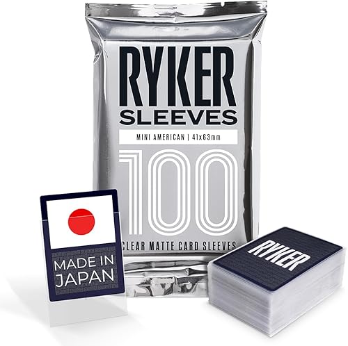 Ryker Fundas protectoras para tarjetas de juego de mesa americanas (100 unidades, transparentes, 1.614 x 2.480 in) disponible en Yaxa Costa Rica