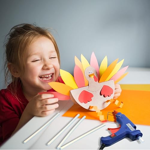 Miniatura 6 de Juego de 3 pistolas de pegamento caliente, 3 unidades, mini pistola de pegamento caliente, 60 palos de pegamento, 3 fundas de transporte, 60 palos