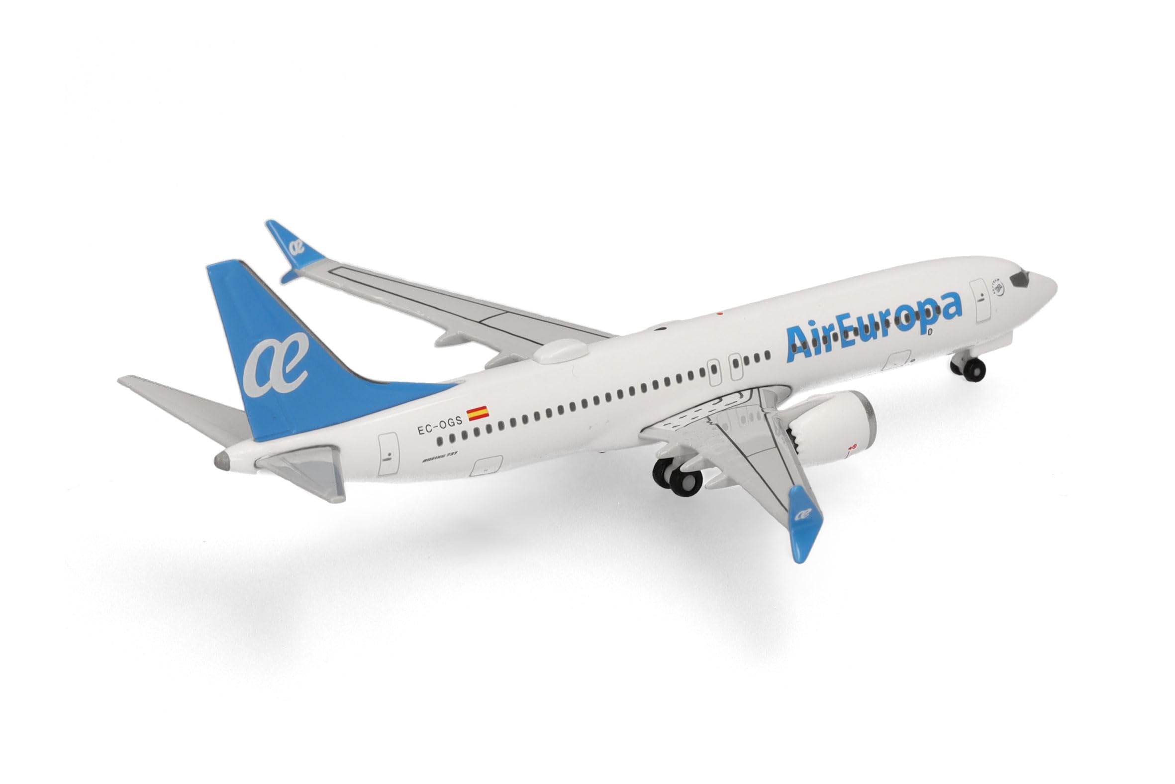 Herpa modellino aereo Air Europa Boeing 737 Max 8, miniatura in scala 1:500, pezzo da collezione, modello di aereo senza supporto, metallo