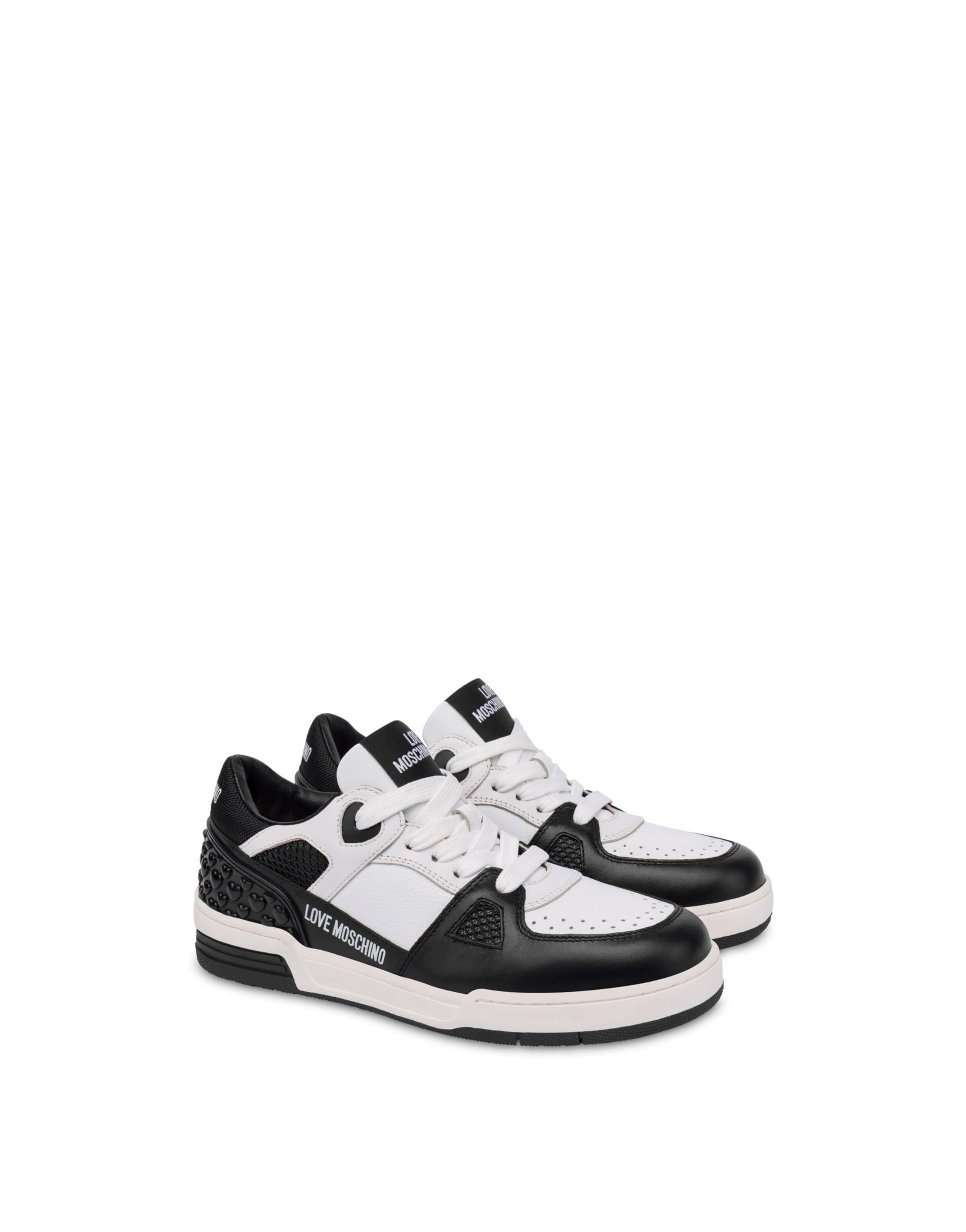 Love Moschino Women Ja15084g1nikb10b Sneaker, White Black, 6 UK