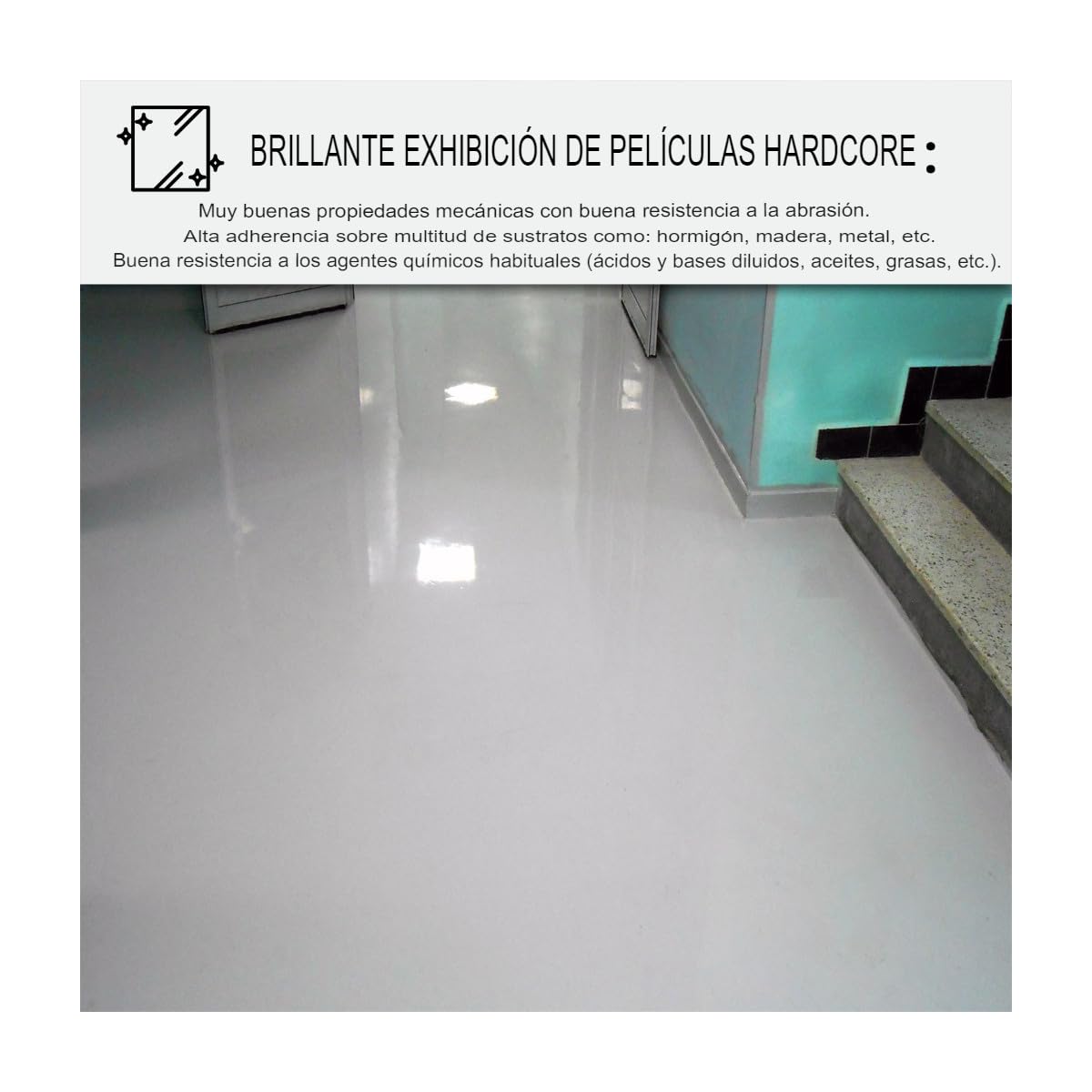 ARCANE INDUSTRIES Pintura epoxi para suelos industriales - REVEPOXY TRÁFICO INTENSO - 5 Kg (hasta 10 m² en 2 capas) Telegris 2 - RAL 7046