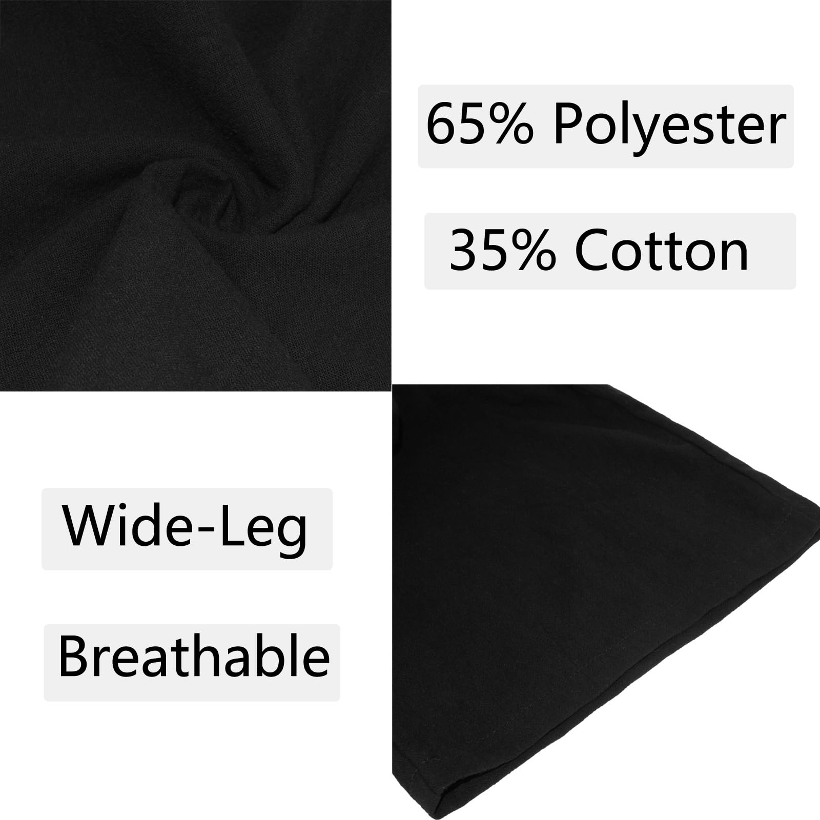 Nuofengkudu Verano Pantalones Mujer Anchos Bolsillos Cordón Ajustable Cintura Alta Ligeros Transpirables Largo Pantalon Pijama Yoga Pants