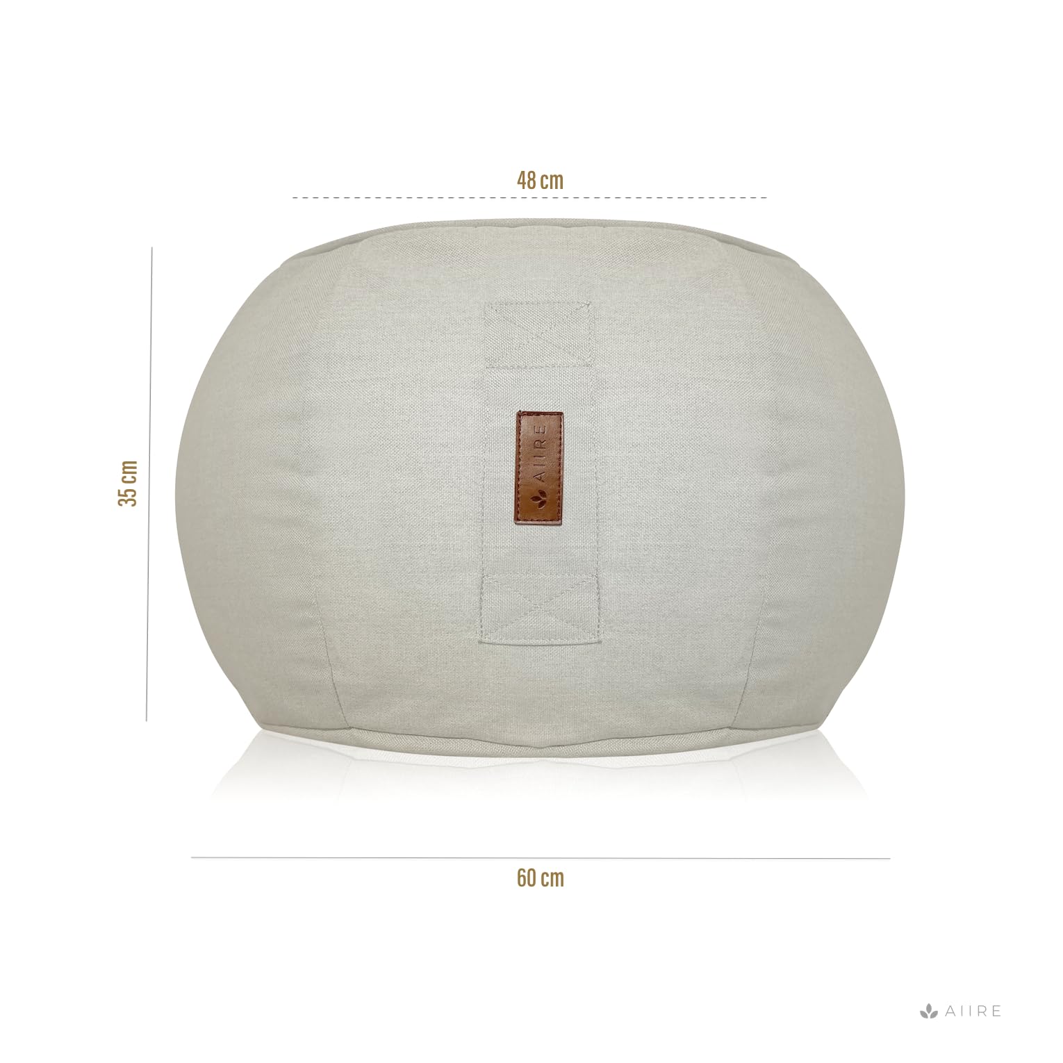 Pouf Esterno XXL Aiire Per Piscina E Giardino - Bean Bag Gigante In Velluto, Imbottitura 350 Litri, Bianco