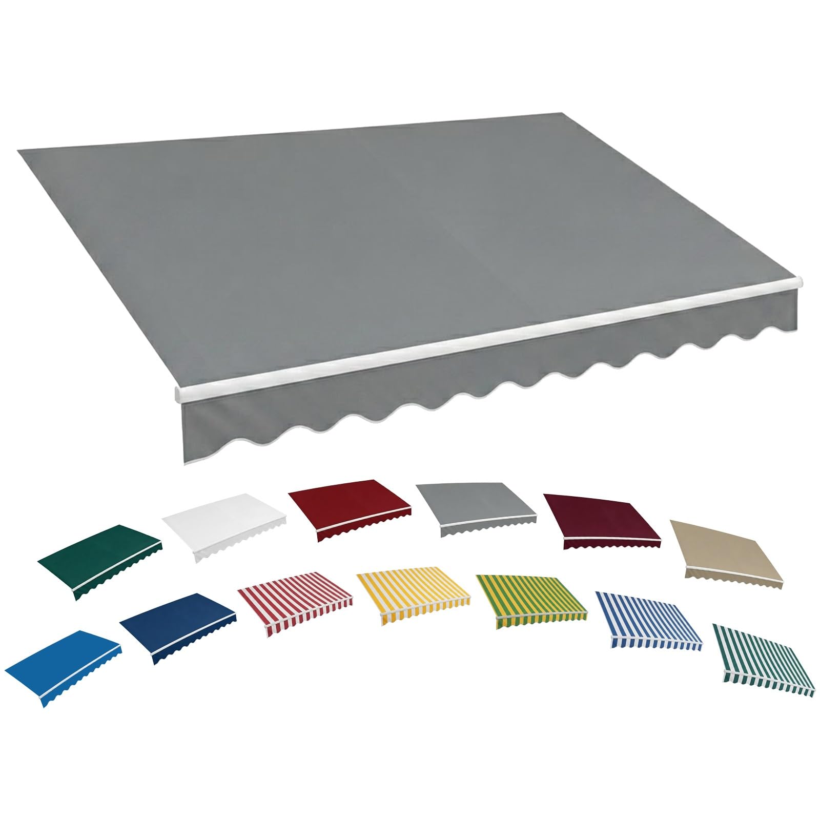 Heavy Duty Waterproof Awning Replacement Fabric for Garden, Fabric Only