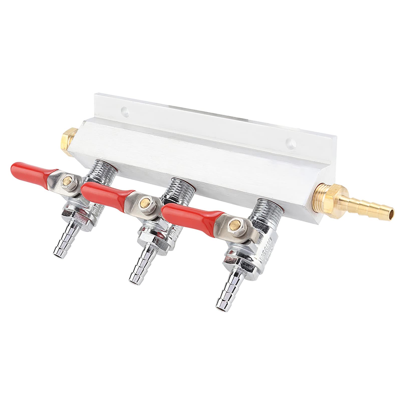 Distributeur de Gaz, Distributeur de Gaz à 3 Voies, Facile à Installer, en Cuivre, Empêche le Reflux de Gaz pour Plusieurs Barils