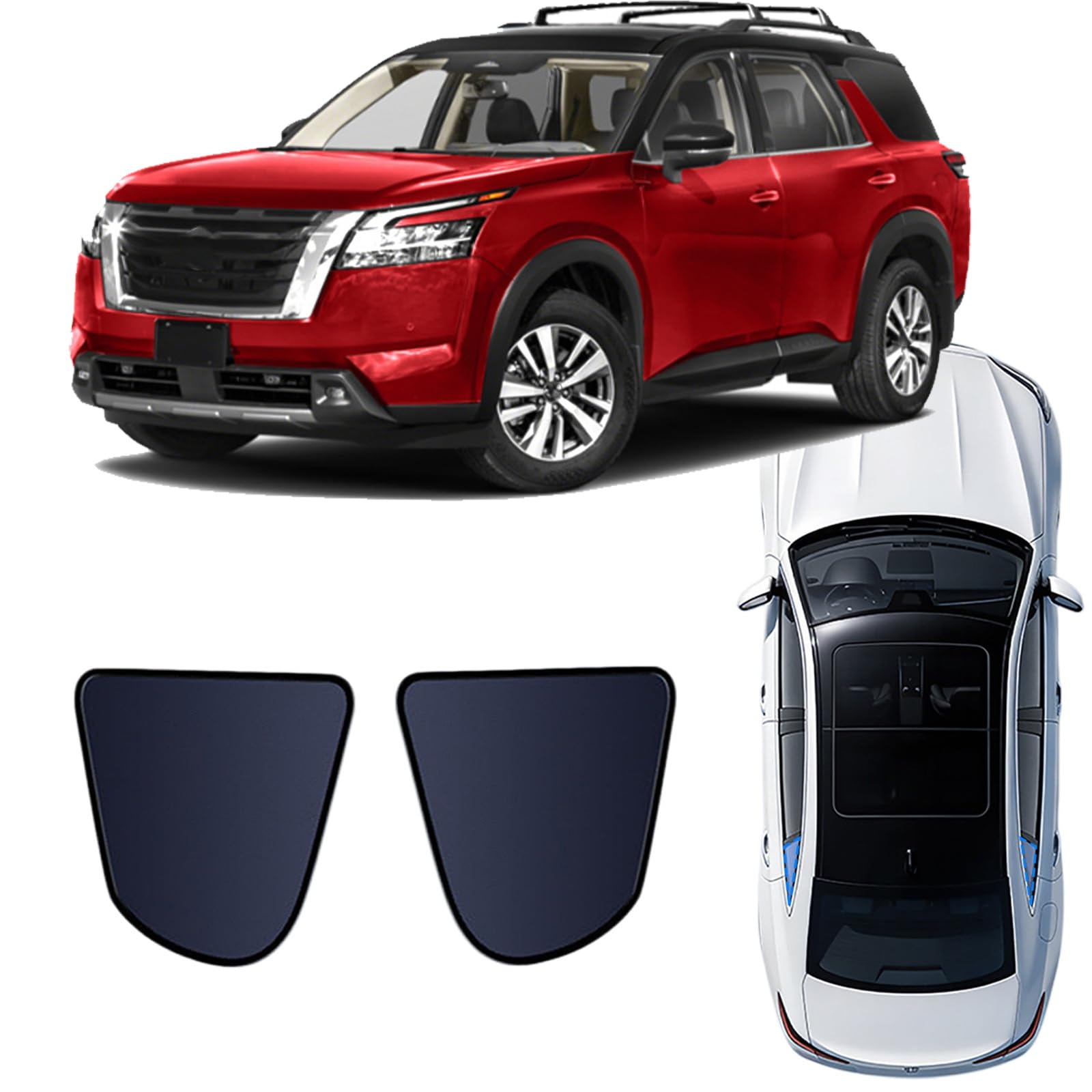 Rideaux de protection solaire premium pour Nissan Pathfinder 2024-2026 magnétique