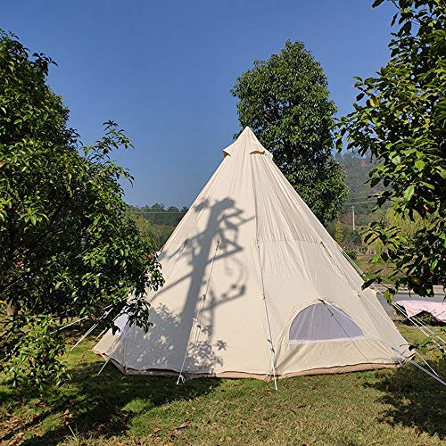 Carpa de camping impermeable beige para 3-8 personas miniatura 3