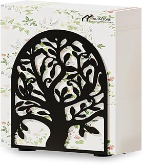 YAJIACLONE Tree of Life Black Metal Napkin Holder for Table,Napkin Holders for Paper Napkins with Sturdy & Quality Material, Cushioned Base, Unique Thanksgiving Day Gift.