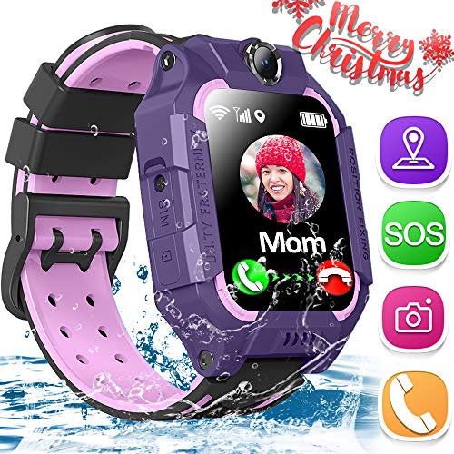 Kids Smart Phone Watch IP67 Waterproof GPS Tracker Watch for 3-12 Year Girls