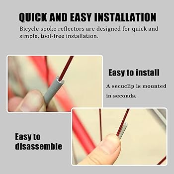 Ihreesy 12PCS Bike Spoke Reflectors,ABS Bicycle Wheel Spoke Reflector Decoration Mount Clips Night Warning Strip Bicycle Spoke Reflectors For Mountain Bikes,White