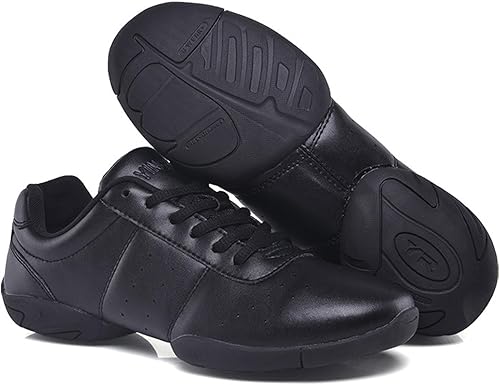 Miniatura 4 de Zapatos de animadora para niños y niñas, para competición escolar, con cordones, aeróbicos, gimnasia, lucha, tenis ligeros