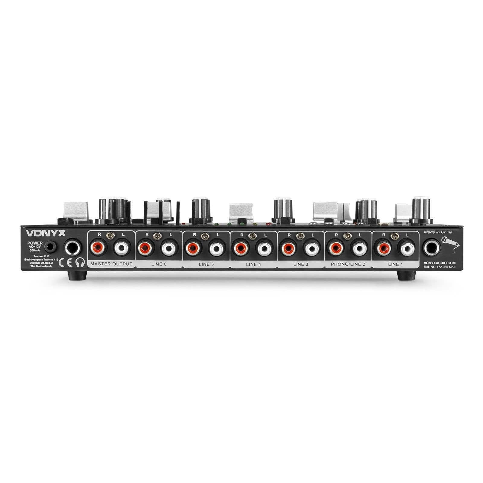 Vonyx STM2290 8-Kanal DJ Mischpult Bluetooth, DJ Mixer, Audio Mixer mit USB MP3 Player, Audio Mischpult mit Effekten, Mikrofonanschluss mit Talkoverfunktion, DJ, Musiker, Club, Bar, Gastro