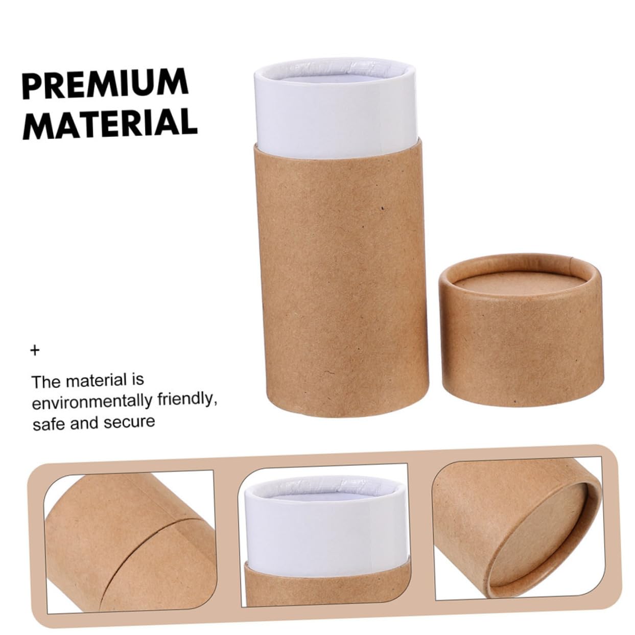 UTHCLO Conveniente para Almacenamiento de Papel Kraft 8 Unidades Caja Cilíndrica Fácil de Transportar para Botellas de Aceite Esencial y Té