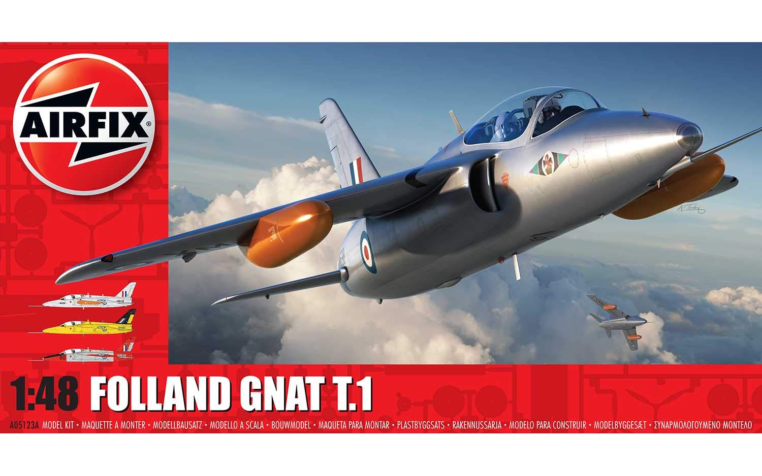 Amazon.com: Airfix Folland Gnat T.1-1:48 Military Aviation Plastic