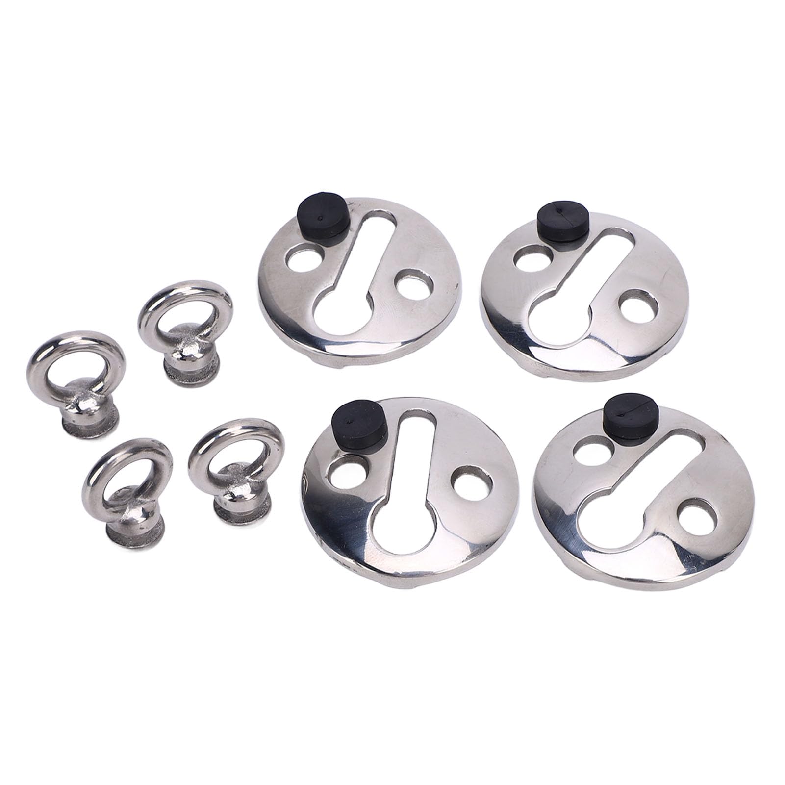 Clip a Sgancio Rapido per Parabordi Barca, Ganci Appendiabiti in Acciaio Inox 316 Lucidato per Corde Inferiori a 10,4 mm (Confezione da 4)