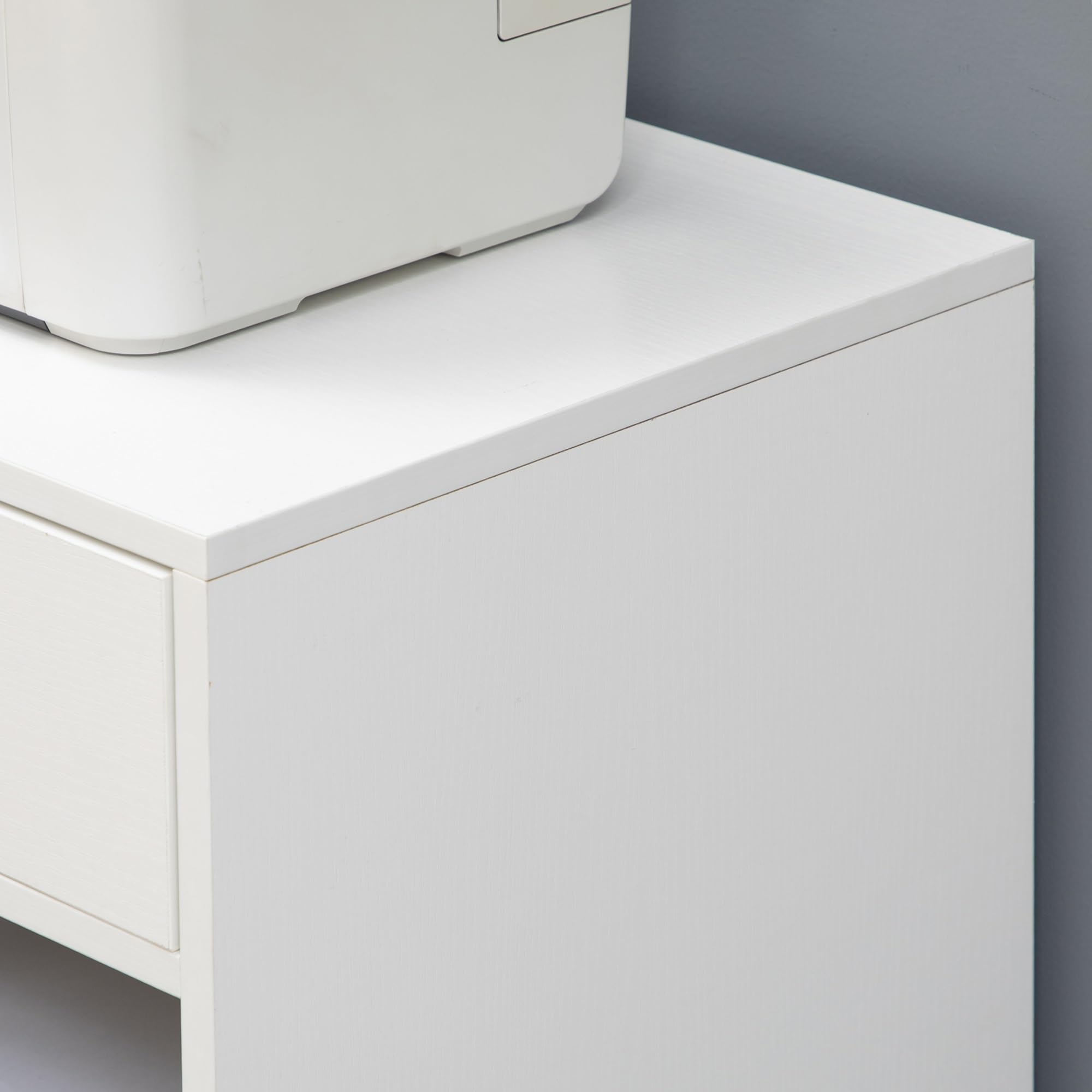 Supporto per Stampante Mobile, Carrello Portadocumenti con Ruote, Ripiano Regolabile, Cassetto E Supporto per CPU