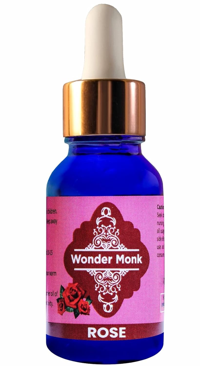 Wonder Monk Rose Diffuser Oil for home fragrance 100% Pure & natural oil 15ml