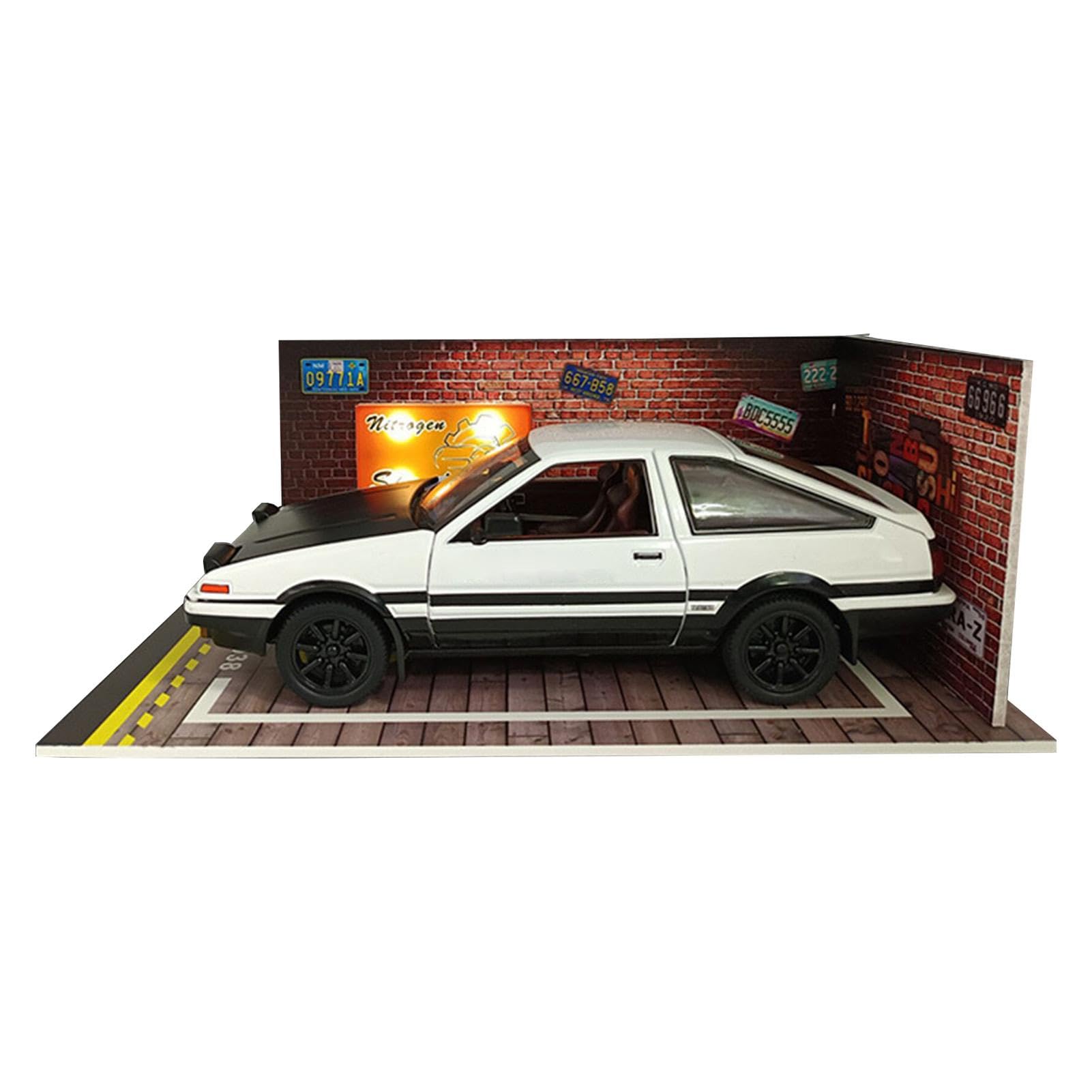 Vitrine de voiture miniature à l'échelle 1:64, scène de parking, décoration