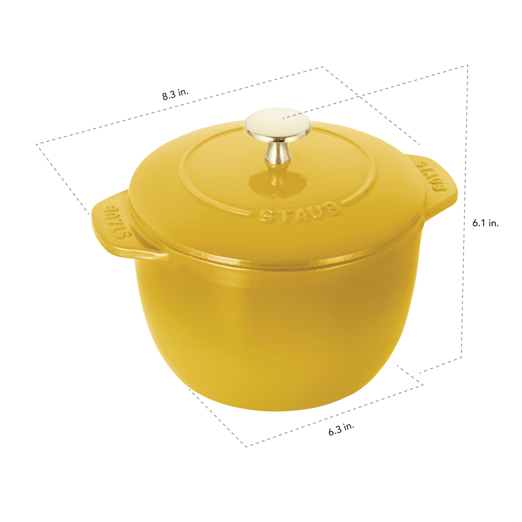 Amazon.com: STAUB Cast Iron 1.5-qt Petite French Oven - Citron