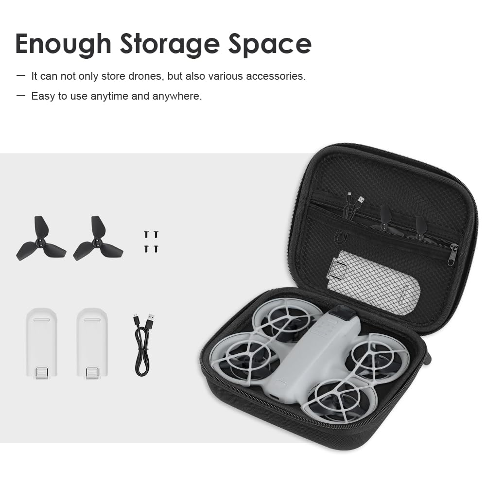 FIDWALL Portable Storage Case Compatible for DJI Neo,Carrying Travel Case for DJI Neo Drone,Portable Travel Storage Bag with Handle for DJI Neo Drone Accessories,Easy Storage and Carrying - Image 3