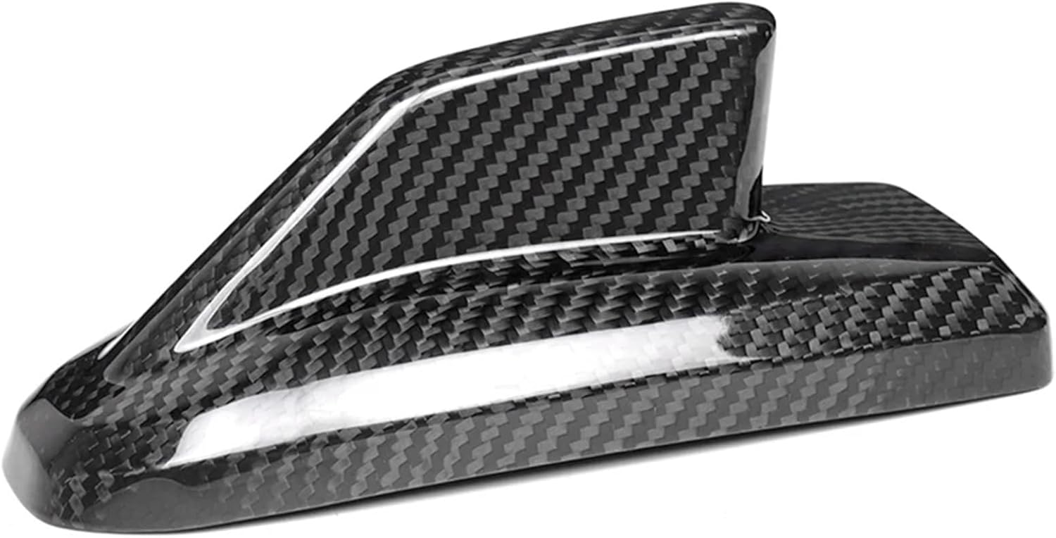 Car Carbon Fiber Roof Shark Cover Fin Shape Shell Trim Compatible with Chevy Silverado 2019-2022 1500/GMC Sierra 1500