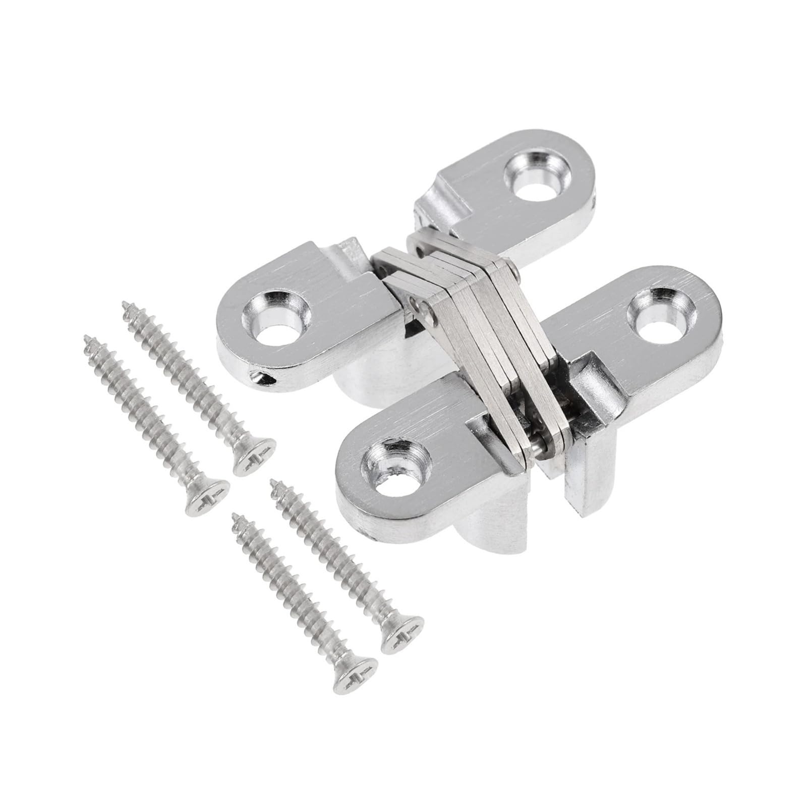 Ujzgbxqvshm Silver Folding Door Hinge,1Pcs Invisible Auto Closing Adjustable Stainless Steel Cabinet Hinges Strong Bearing Capacity