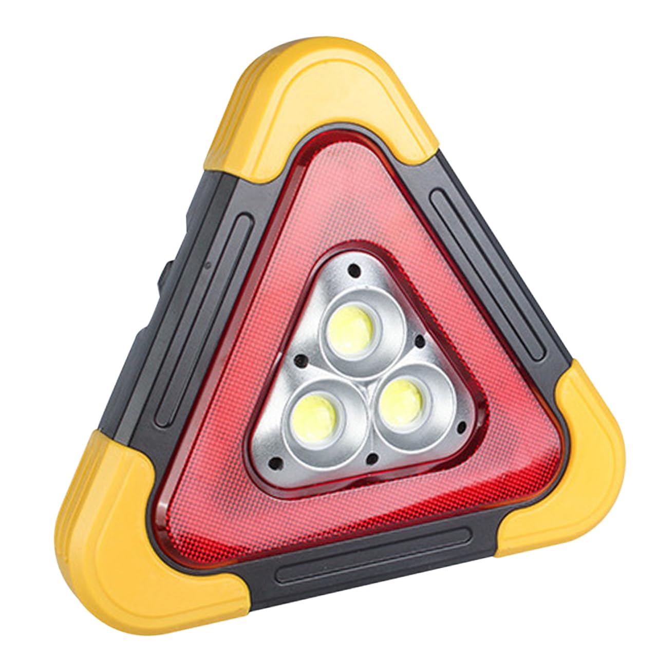 Triángulo de Advertencia para Coche Luces LED y Señal Reflectante | Diseño Triangular Estable, Abs Luz Led, Uso en Emergencia y Trabajo Vial