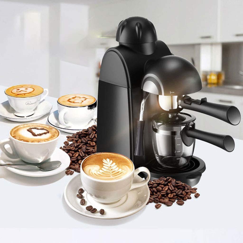 Cafetera Cafetera Espresso Cafetera Espresso Cafetera Espresso y Capuchino con Espumador de Leche Cafetera Espresso con Vaporizador Negra