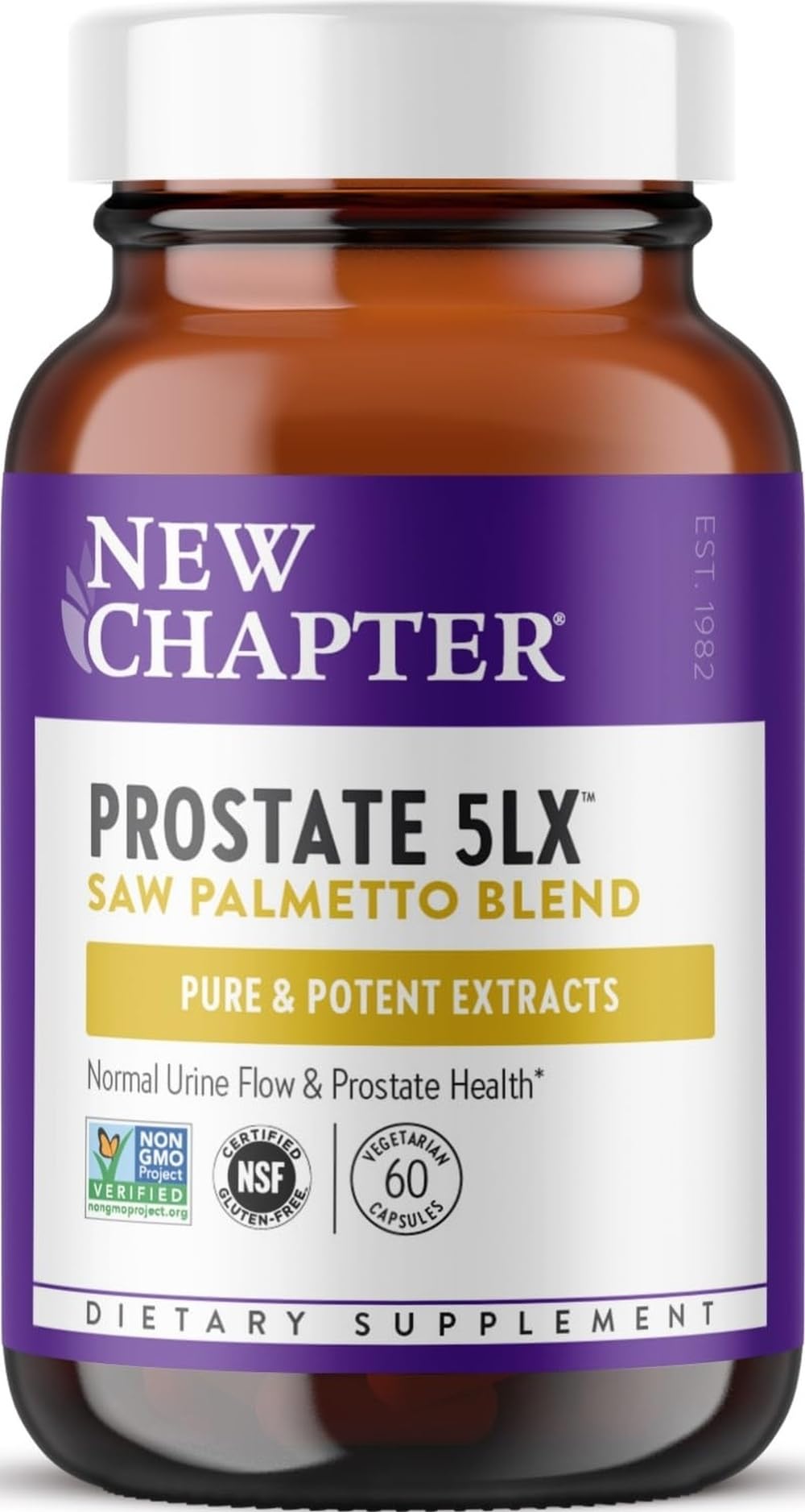 New Chapter Prostate 5LX with Clinical-Strength Saw Palmetto, 60 Count 60 Count (Pack of 1)