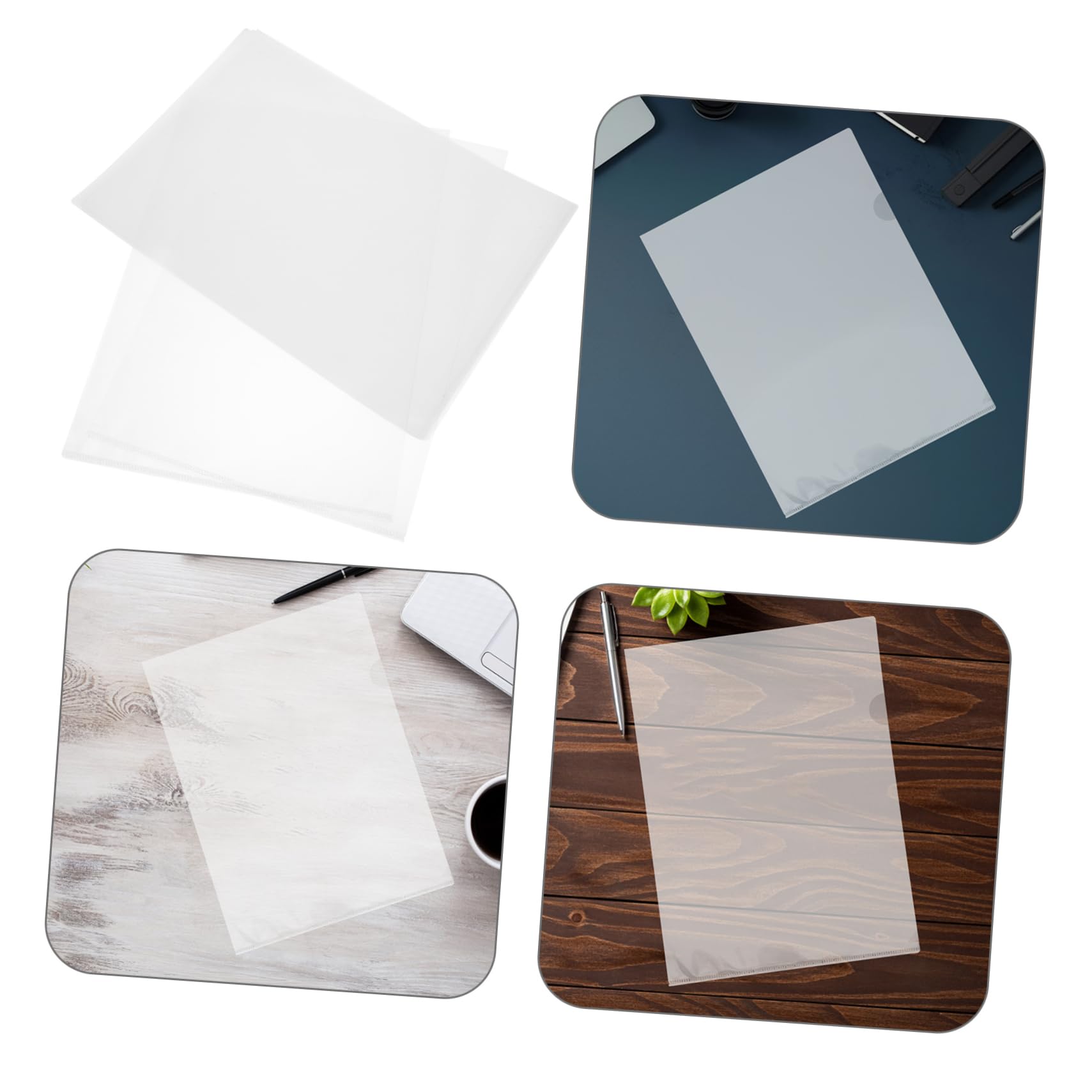 jojofuny 100stücke Klarsichthüllen Transparente Dokumentenmappen aus Kunststoff Papierhüllen Aktenschutzhüllen für Ordner Aufbewahrungslösungen für Scrapbooking-materialien