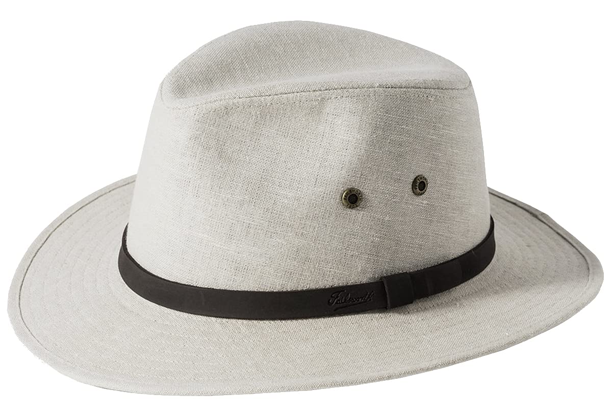 Failsworth Men's Natural Mix Hats Irish Linen Safari Fedora Hat - Small