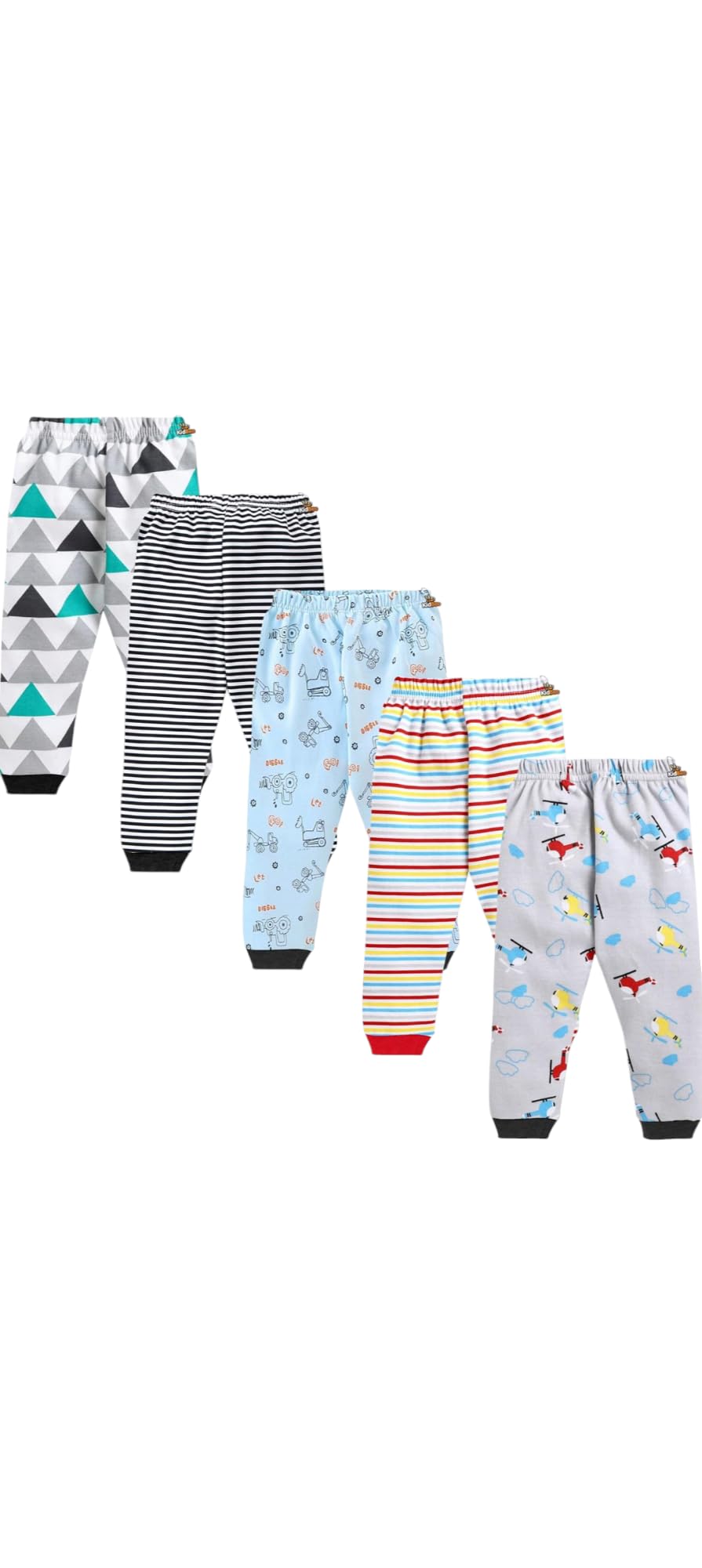 Kids Printed Cotton Pajama Set | Soft & Breathable Nightwear Bottoms for Boys & Girls (Pack of 5)-picture-42