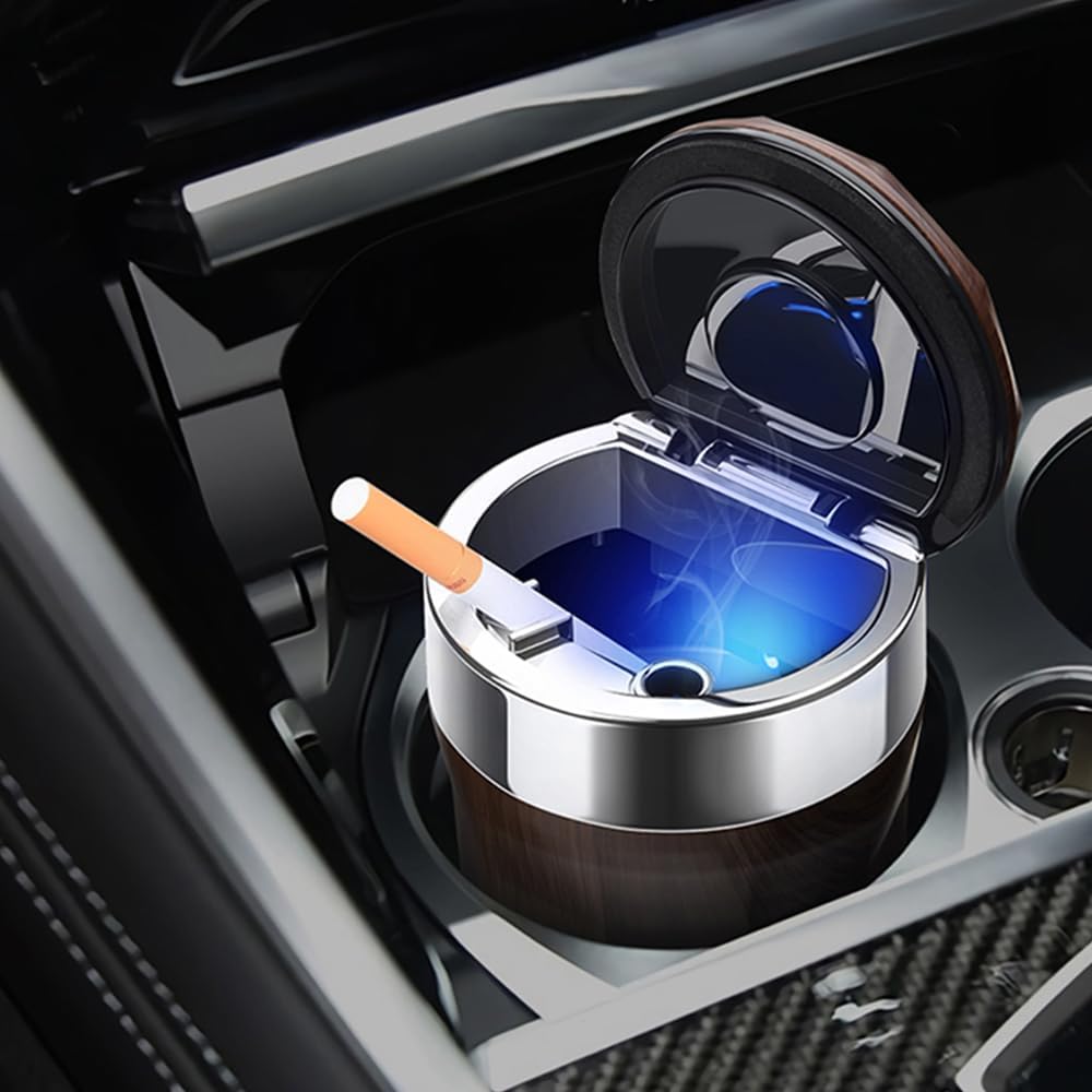 Car Ashtray for Smart #1#3#5 Multifunctional Portable Trash Can Dustproof Ashtray Smokeless Cigarette Holder Interior Accessories,C