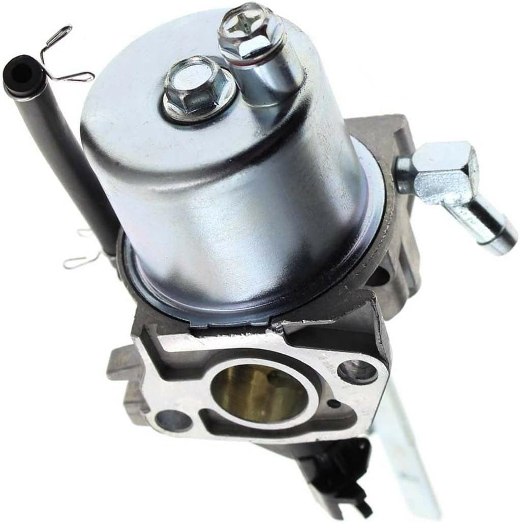 Top-down view of carburetor with fuel bowl