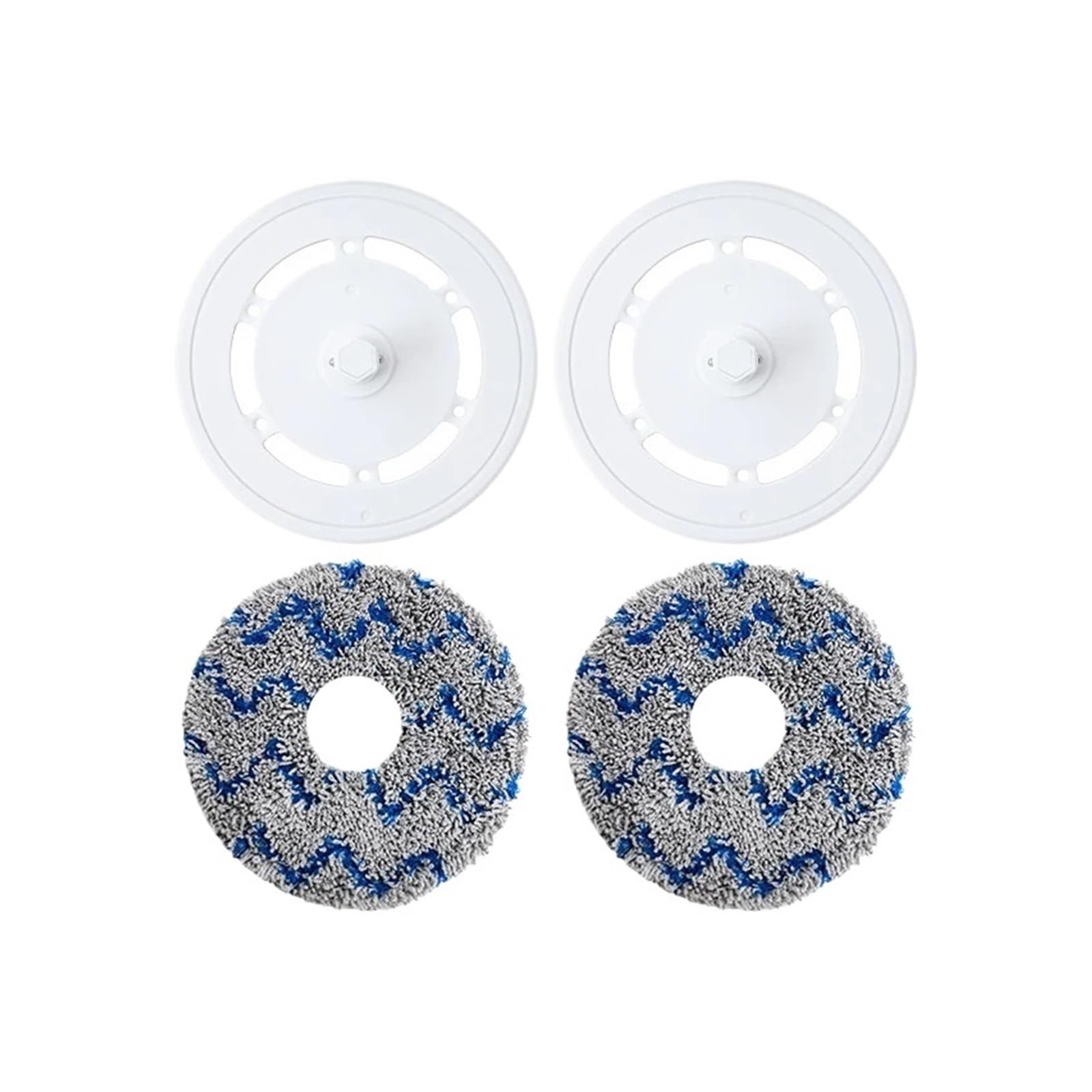XYMURVVD Robot Vacuum Cleaner X2 Mop Rag Cloth Holder Accessories Spare Parts, Compatible For DEEBOT，X2 Pro/X2 Omni(2white+2mop black)