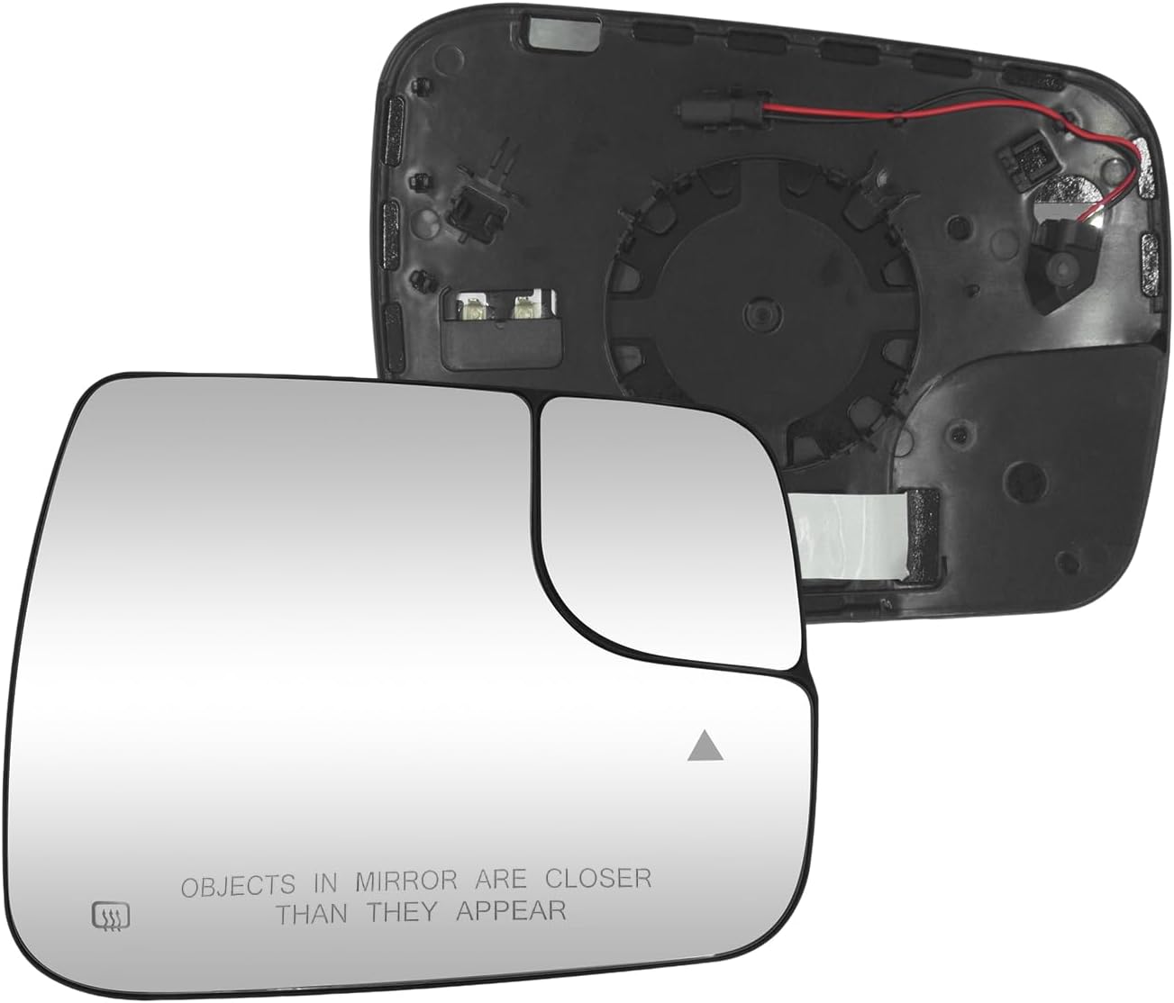 Driver Left Side Mirror Glass compatible with 2019-2025 Dodge Ram 1500 2500 with Blind Spot Detection Heated, Mirror Glass Replacementw/o Atuo Dimming 68402037AA 68402093AA