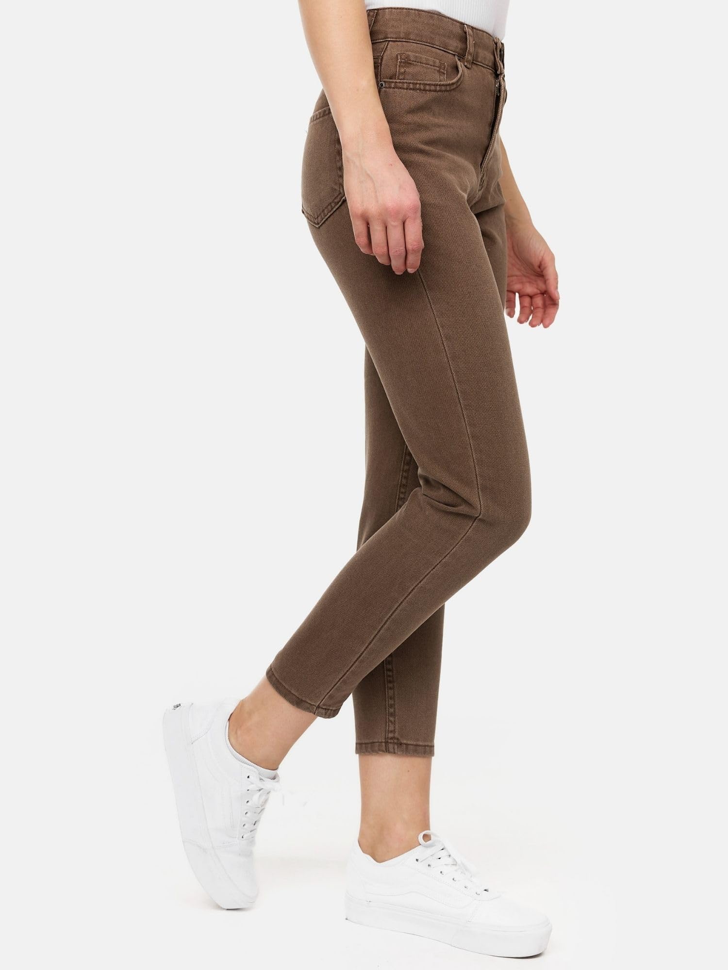 Tazzio Jeans da donna – Mom Fit a vita alta, vestibilità comoda, F129