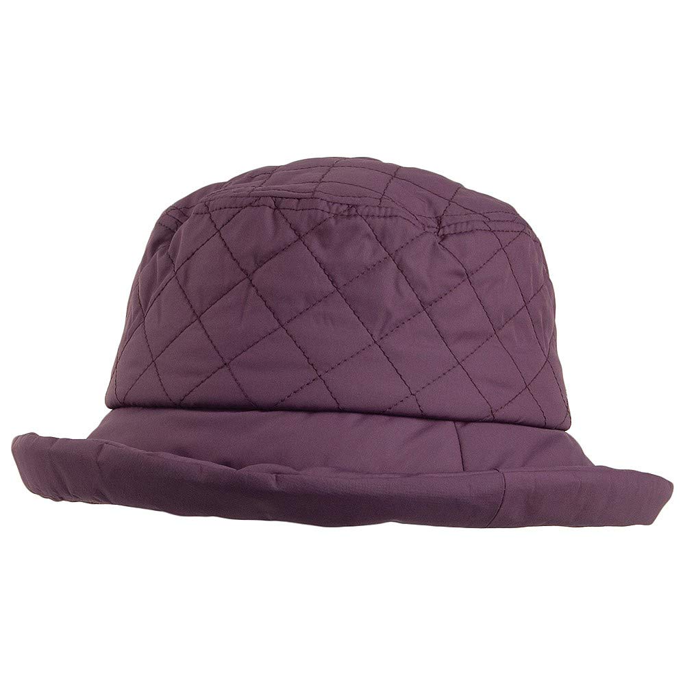Village HatsHats Maia Quilted Waterproof Rain Hat - Plum