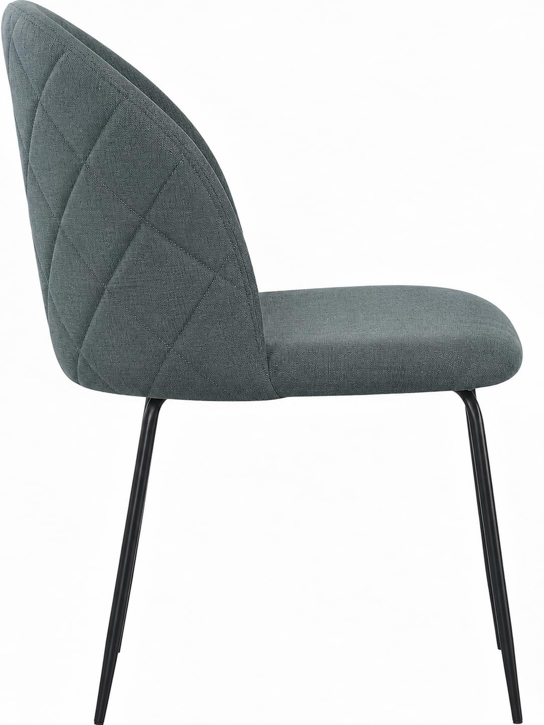 Cribel SEDIA TAMARA TESSUTO GAMBE NERE | Set 4 Sedie da Pranzo in Tessuto con Struttura in Metallo Nero | Design Moderno ed Elegante per Cucina, Soggiorno o Bar (VERDE OLIVA/GAMBE NERE)