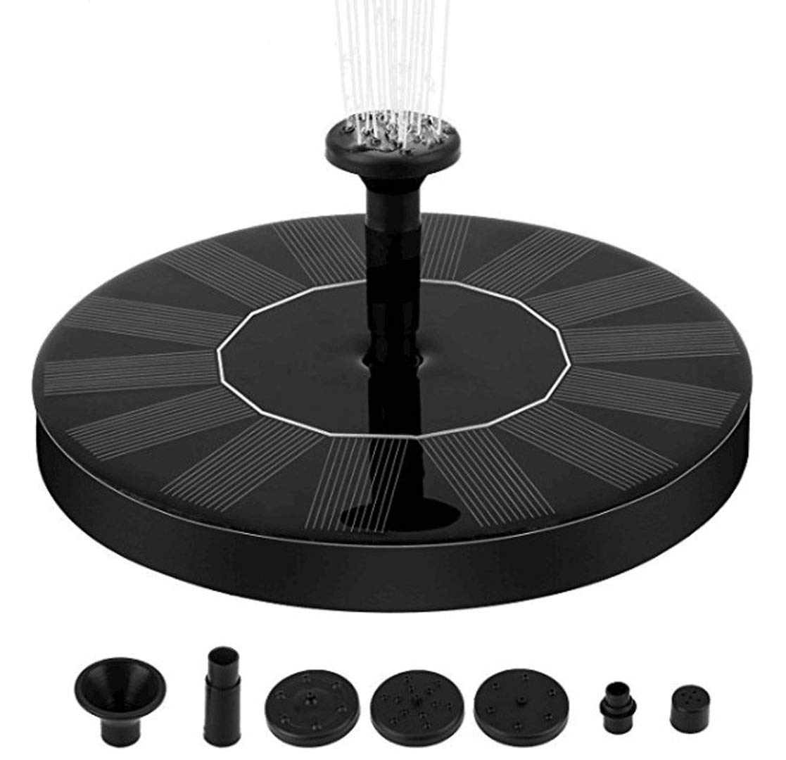 Bebling Solar Fountain, Black
