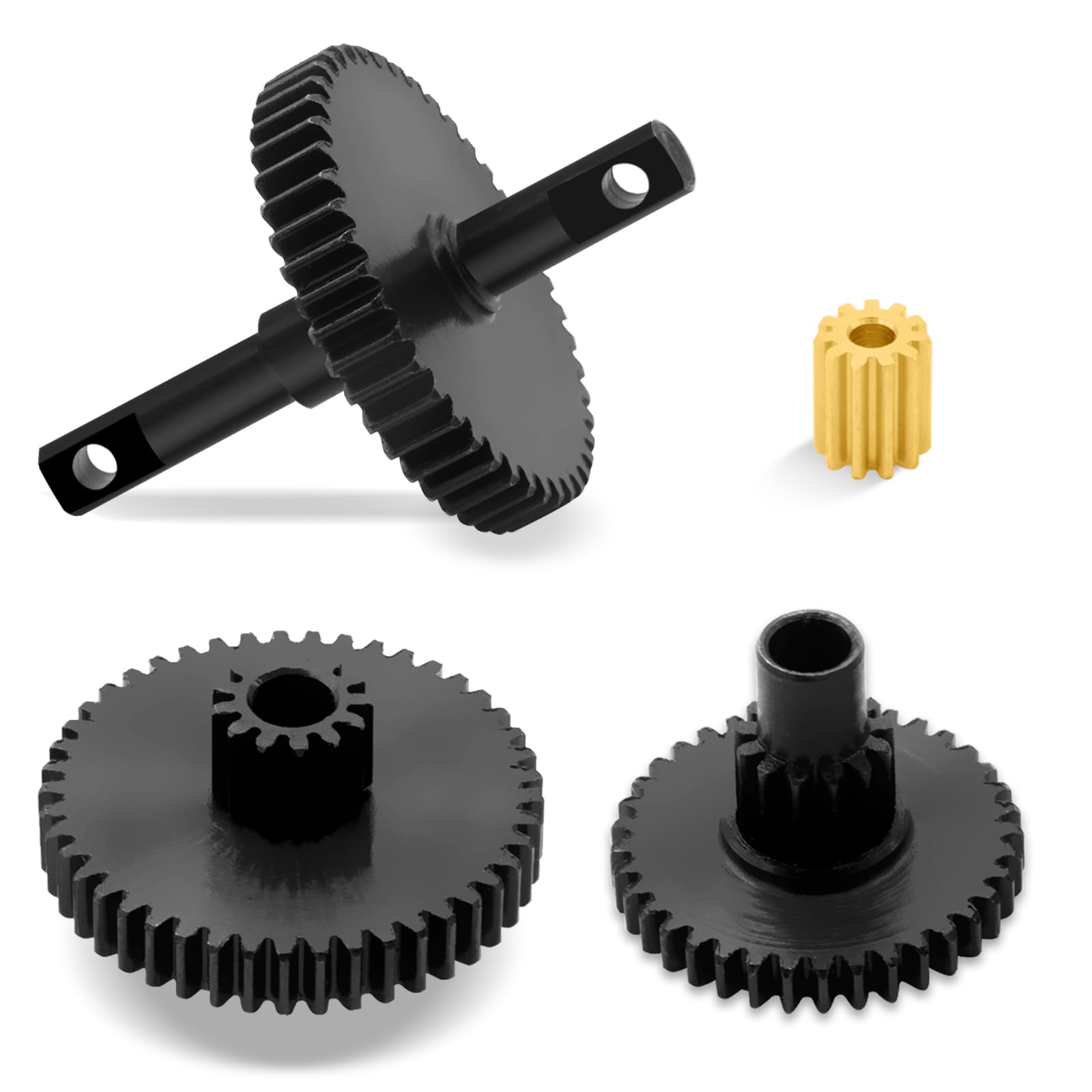 OGUNKEOGRC Metal Steel 40.3:1 Low Range Transmission Gear Set Gearbox Gears with 11 Tooth Motor Pinion for TRX4M 1/18 Upgrade Parts #9776R