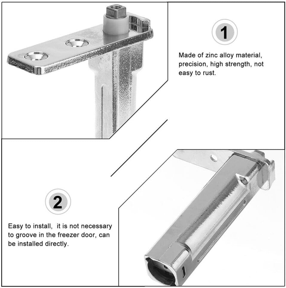 Housoutil 2pcs Stainless Steel Freezer Door Hinge for Smooth Easy Installation for Fridge and Freezer and Accessory