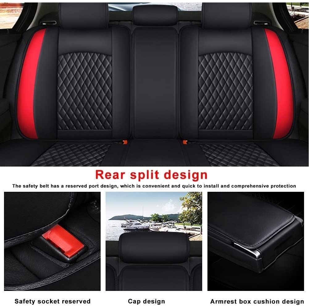 Per I&NFINITI M35 Set di Sedile Auto Set Set Completo Set Full PU Protezioni Sedile Posteriore in Pelle PU Cuscini Imbottiti Poggiatesta Impermeabile Traspirante