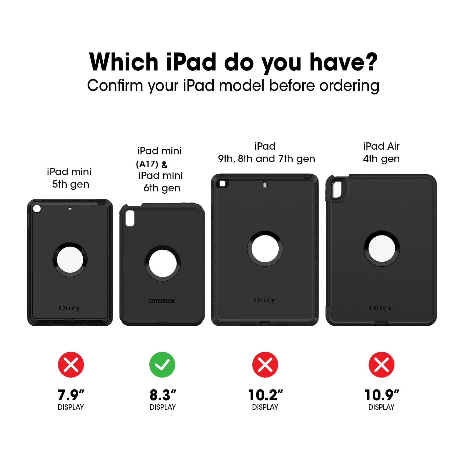 OtterBox Pellicola proteggi schermo in vetro per iPad mini (A17) e iPad mini (6a generazione) – trasparente (singola unità spedita in sacchetto di plastica)