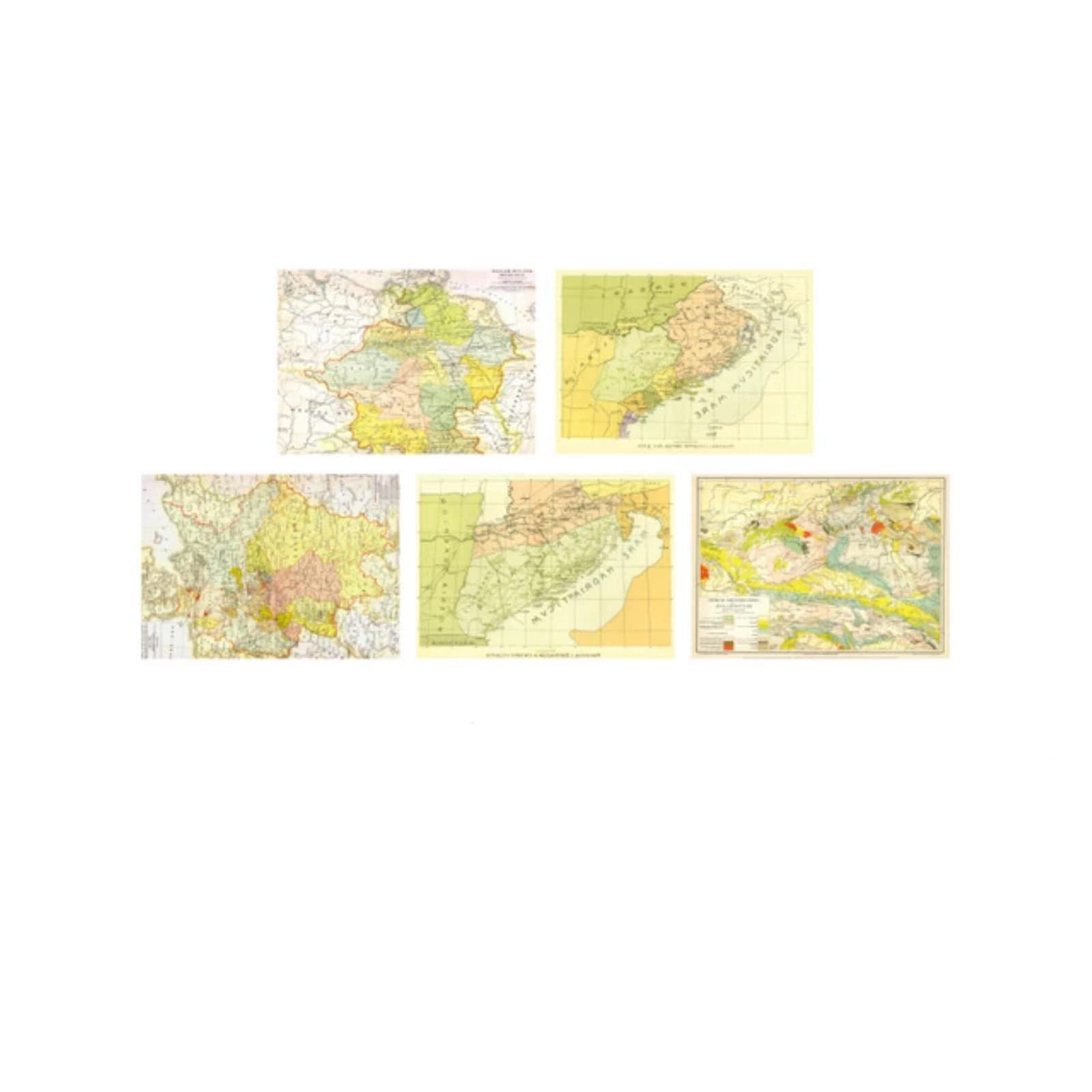 MEMMZY 20Pieces Material Paper Dream Hunting Travels World Map Planner writing Background Collage Adhesive Scrapbook supplies