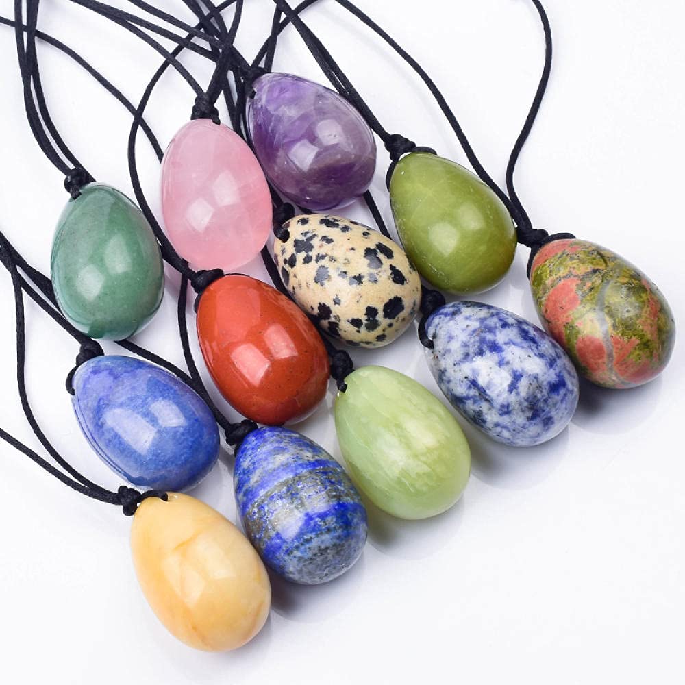 45X30MM Naturel Jade Yoni Egg Femmes et Hommes Outil D'exercice Kegel pour Plancher Pelvien -BA