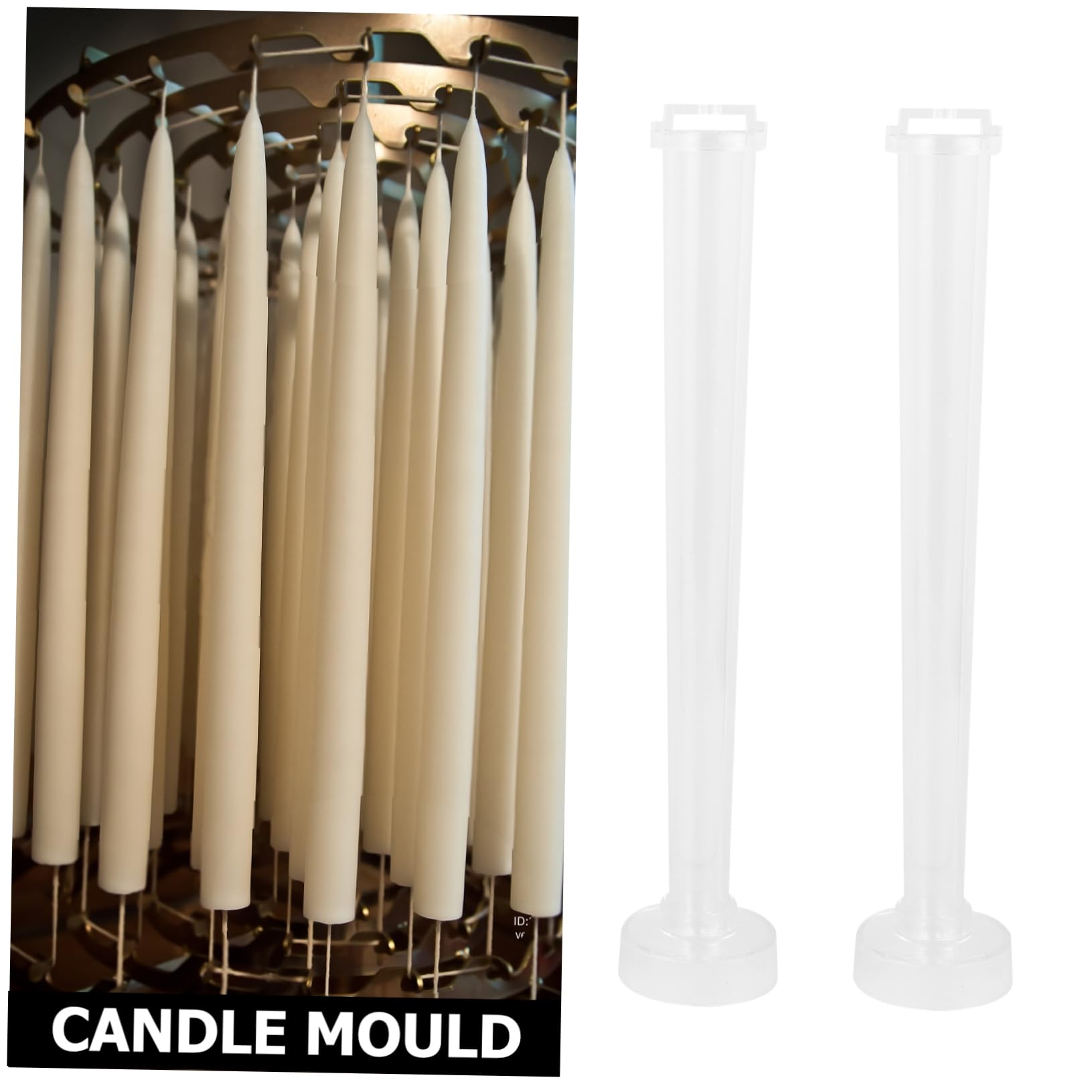 SHINEOFI 4piezas Molde De Vela Cónica Transparente Para Moldes Reutilizables Para Fabricación De Velas Artesanales
