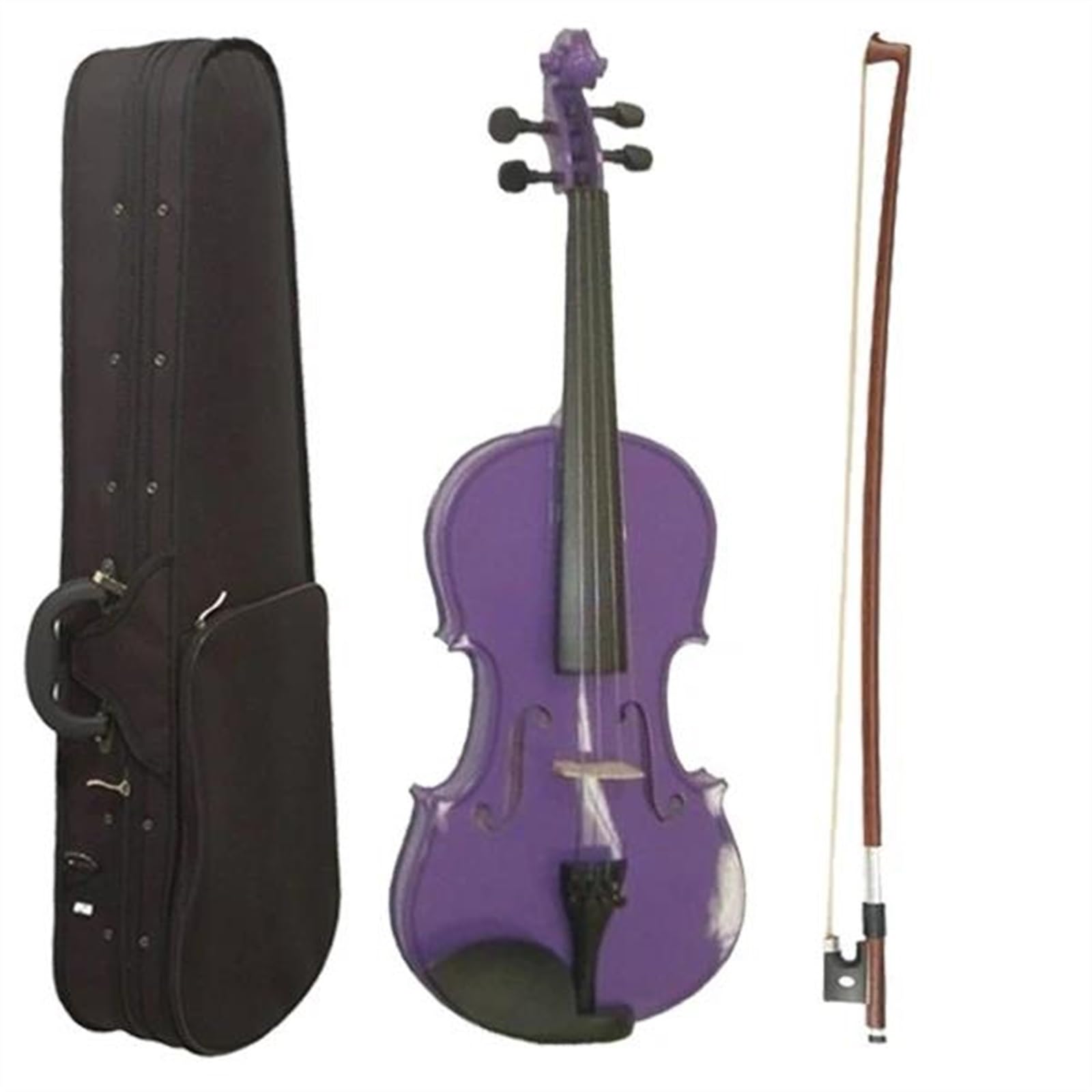 Violine 1/2 Größe Akustische Violine Lila Violine Geige + Bogen + Brücke + Gurt Tragetasche Für Anfänger