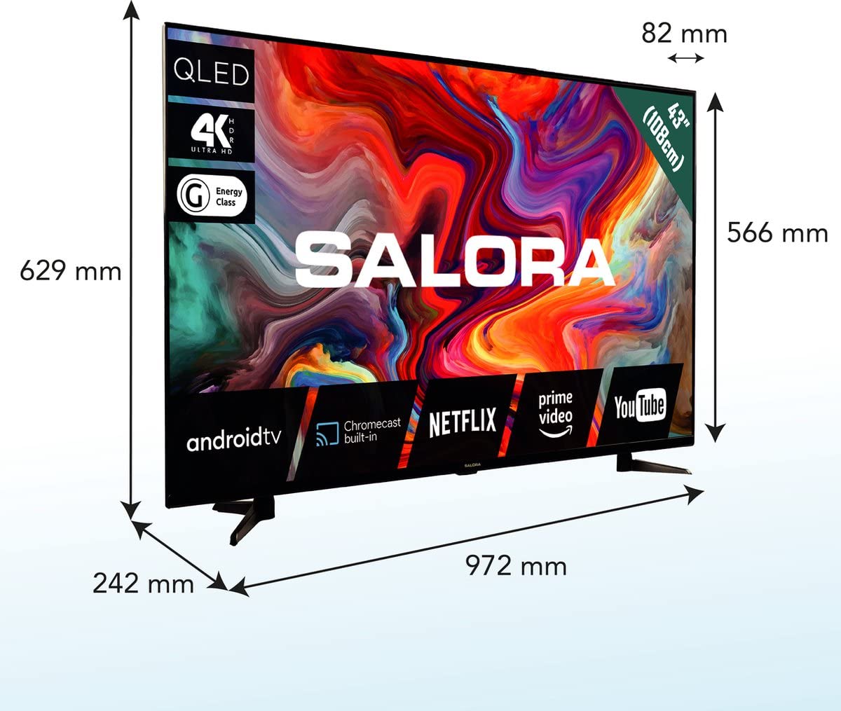 QLED 43'' TV 4K UHD - Android TV BluETOOTH - Dettaglio